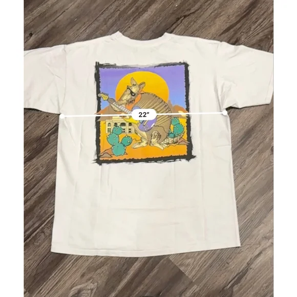 Vtg 90s Hard Rock Cafe Dallas T-Shirt Made in USA Armadillo Guitar Graphic Sz XL - Picture 5 of 9